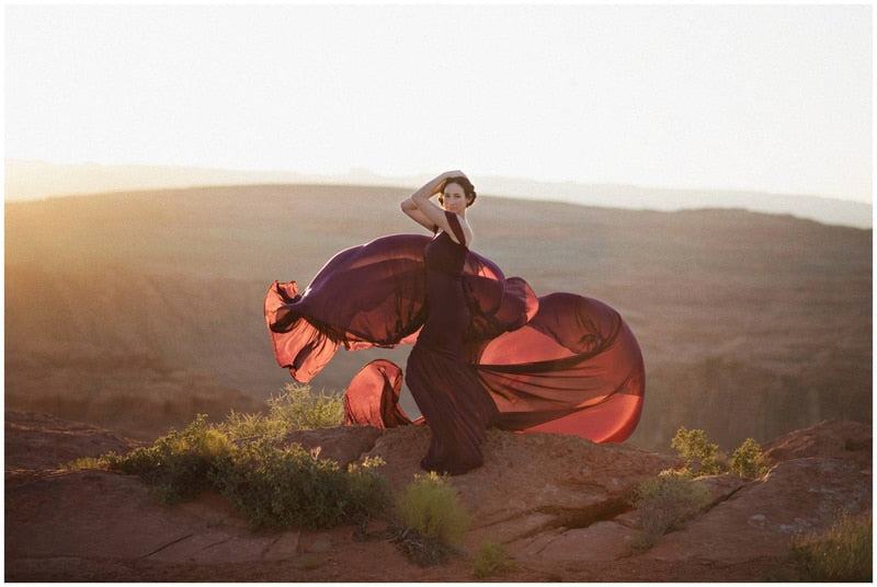 Long Maternity Photography Props Pregnancy Dress For Photo Shooting Off Shoulder - Maxi Maternity Gown (1U5)(Z6)(Z8)(1Z1)(2Z1)(3Z1)(4Z1)(7Z1)