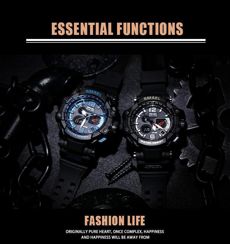 Sport Watches For Men Military Clock - Watch 50M Waterproof Luminous White Wristwatch Band (MA9)(RW)(1U84)