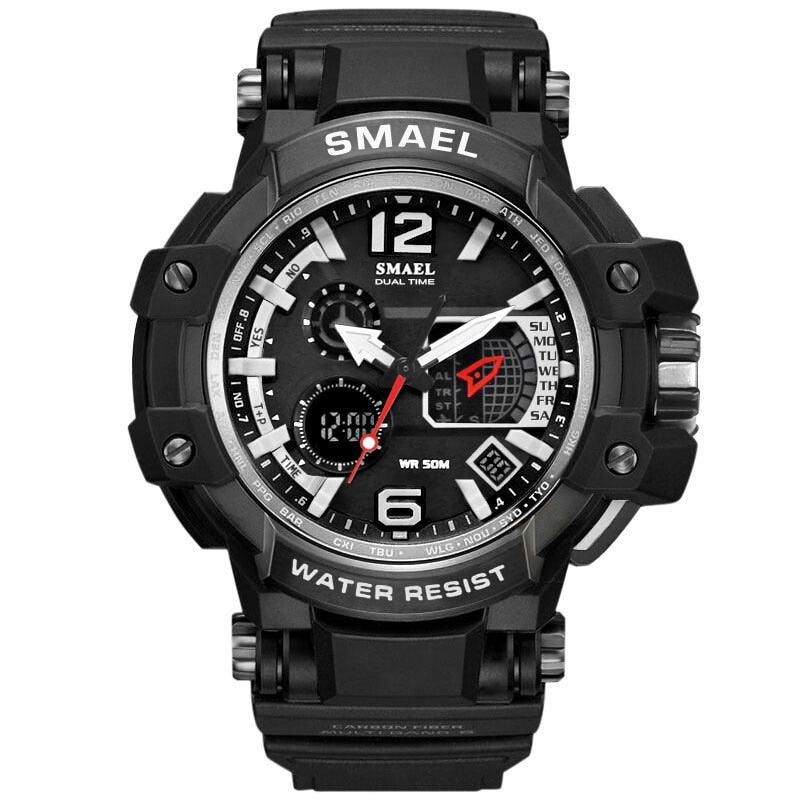 Sport Watches For Men Military Clock - Watch 50M Waterproof Luminous White Wristwatch Band (MA9)(RW)(1U84)