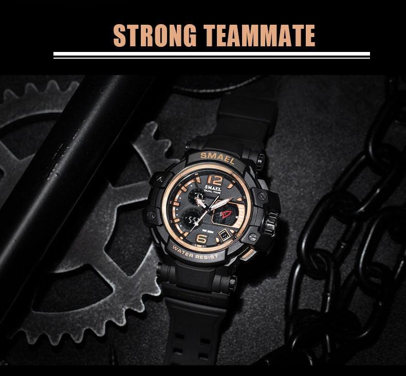 Sport Watches For Men Military Clock - Watch 50M Waterproof Luminous White Wristwatch Band (MA9)(RW)(1U84)