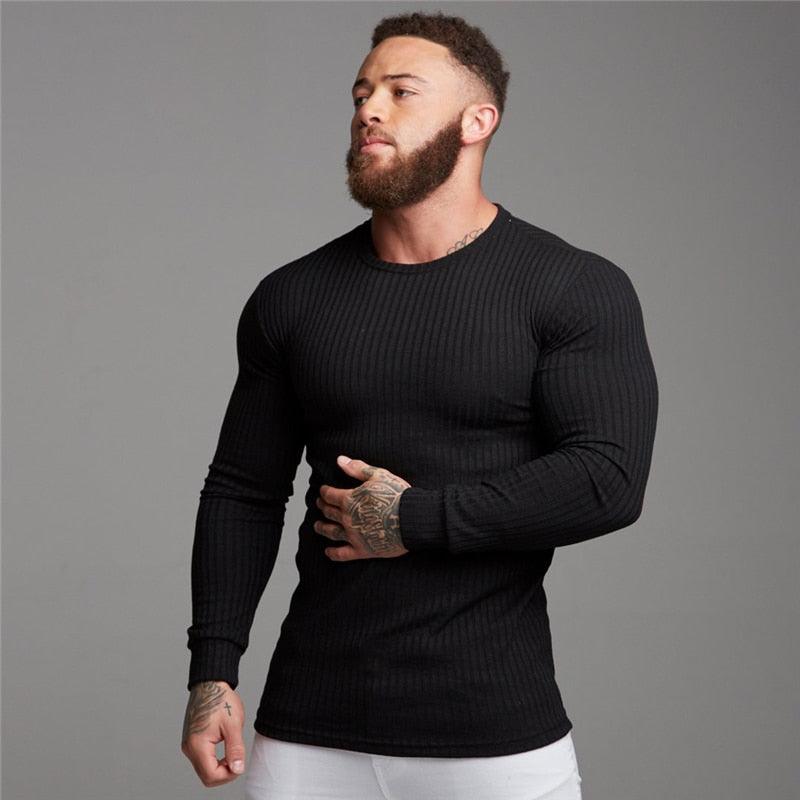 New Fashion Men's Hooded T-shirt - Slim Fit Sweaters Knittwear Mens Long Sleeve Pullovers (TM5)(CC1)(1U100)(TM7)(1U101)(1U100)