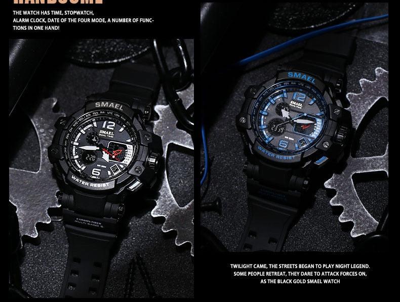 Sport Watches For Men Military Clock - Watch 50M Waterproof Luminous White Wristwatch Band (MA9)(RW)(1U84)