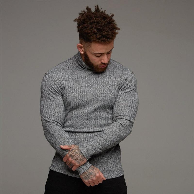 New Fashion Winter Hooded Sweater - Men Warm Turtleneck - Mens Sweaters - Slim Fit Pullover Men Classic Sweaters (TM5)(CC1)(1U100)(TM7)(1U101)(1U100)