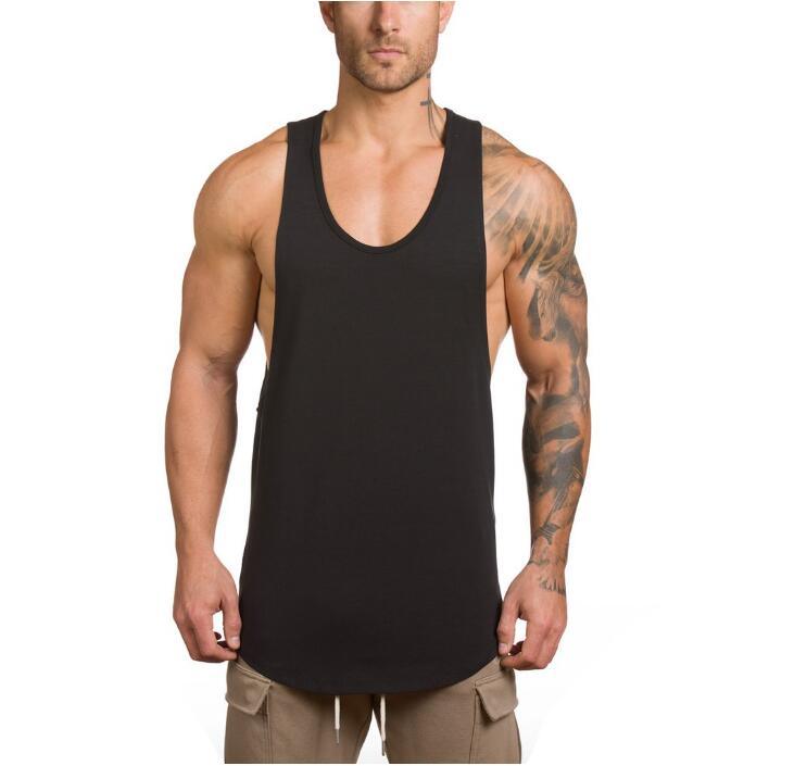 Great Brand gym clothing cotton singlets canotte bodybuilding stringer tank top - men fitness shirt (TM7)(1U101)(1U100)