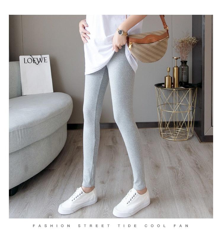 New Autumn Winter Skinny Maternity Legging - Across V Low Waist Belly Legging for Pregnant Women Cotton Pregnancy Pencil Pants (2Z7)(7Z2)(1U4)