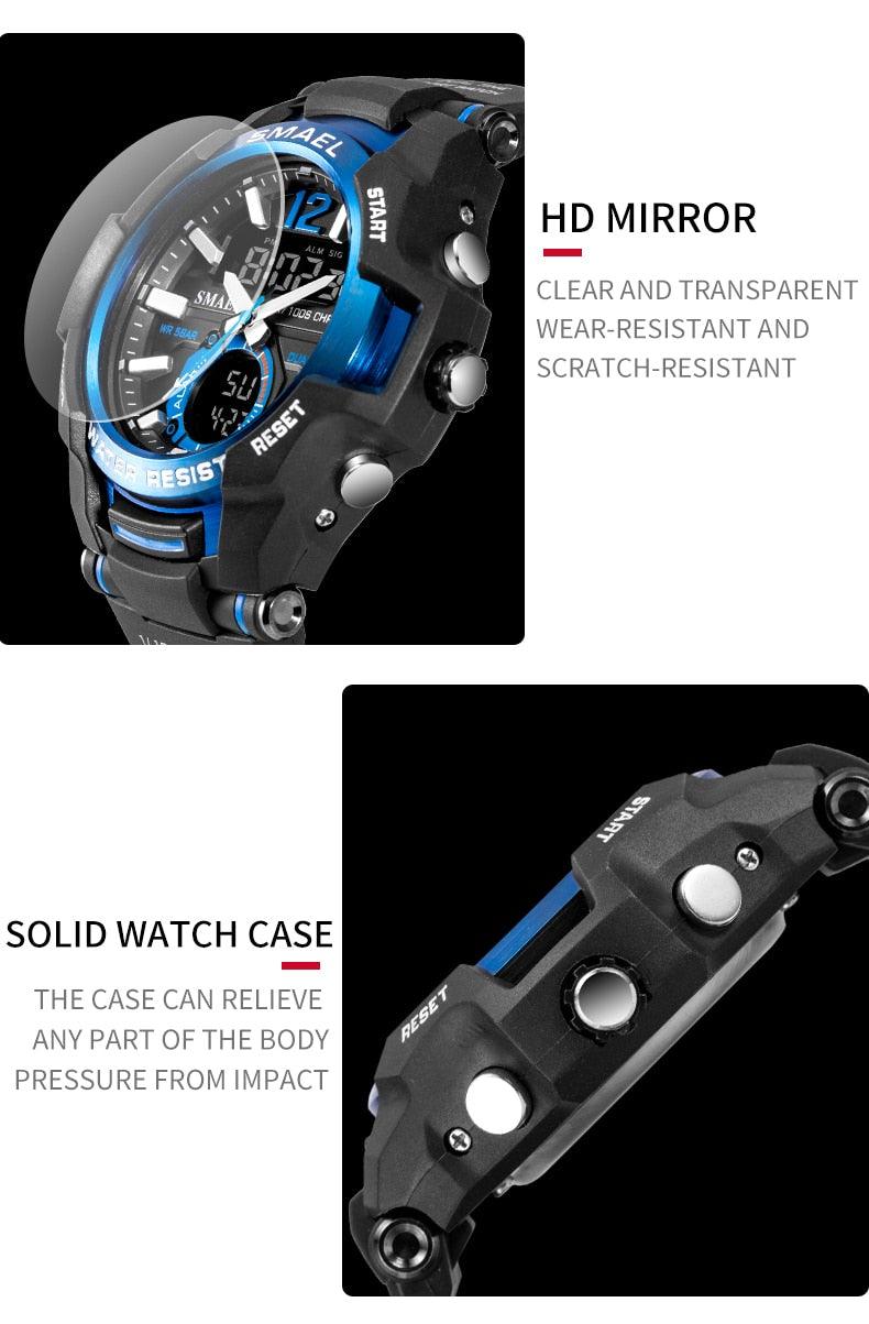 Men Watches - Sport Watch Waterproof 50M Wristwatch Relogio Masculino Militar 1805 Men's Clock (MA9)(RW)(1U84)