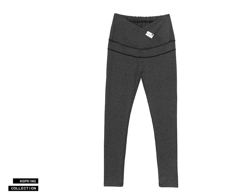 New Autumn Winter Skinny Maternity Legging - Across V Low Waist Belly Legging for Pregnant Women Cotton Pregnancy Pencil Pants (2Z7)(7Z2)(1U4)