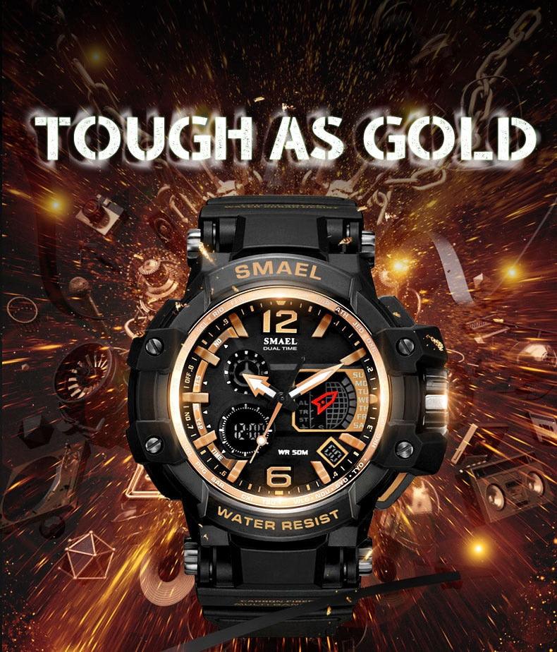 Sport Watches For Men Military Clock - Watch 50M Waterproof Luminous White Wristwatch Band (MA9)(RW)(1U84)
