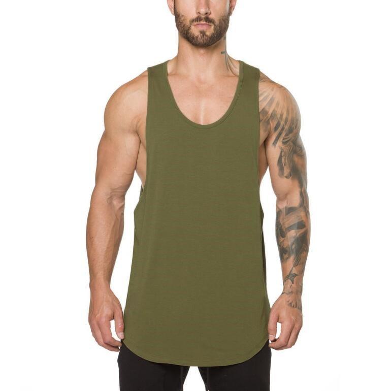 Great Brand gym clothing cotton singlets canotte bodybuilding stringer tank top - men fitness shirt (TM7)(1U101)(1U100)