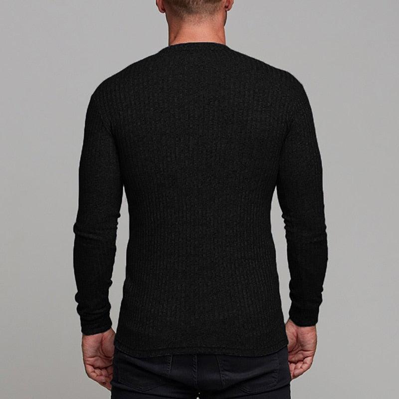 New Fashion Men's Hooded T-shirt - Slim Fit Sweaters Knittwear Mens Long Sleeve Pullovers (TM5)(CC1)(1U100)(TM7)(1U101)(1U100)
