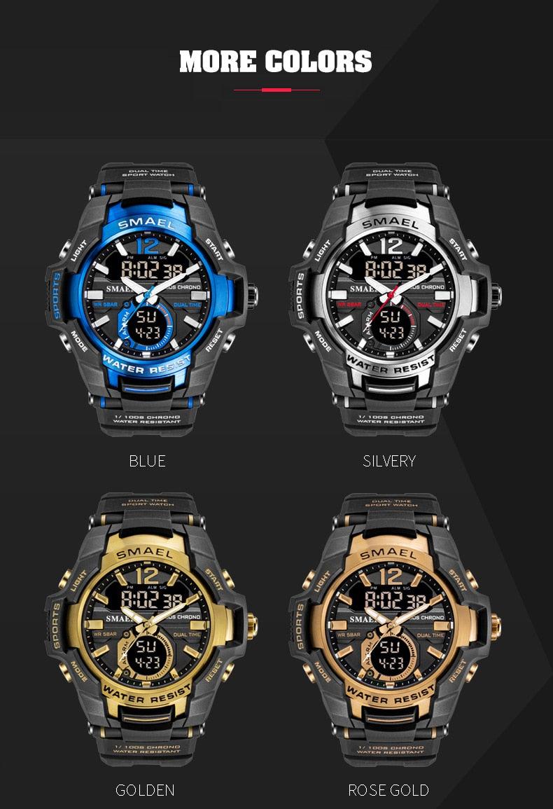 Men Watches - Sport Watch Waterproof 50M Wristwatch Relogio Masculino Militar 1805 Men's Clock (MA9)(RW)(1U84)