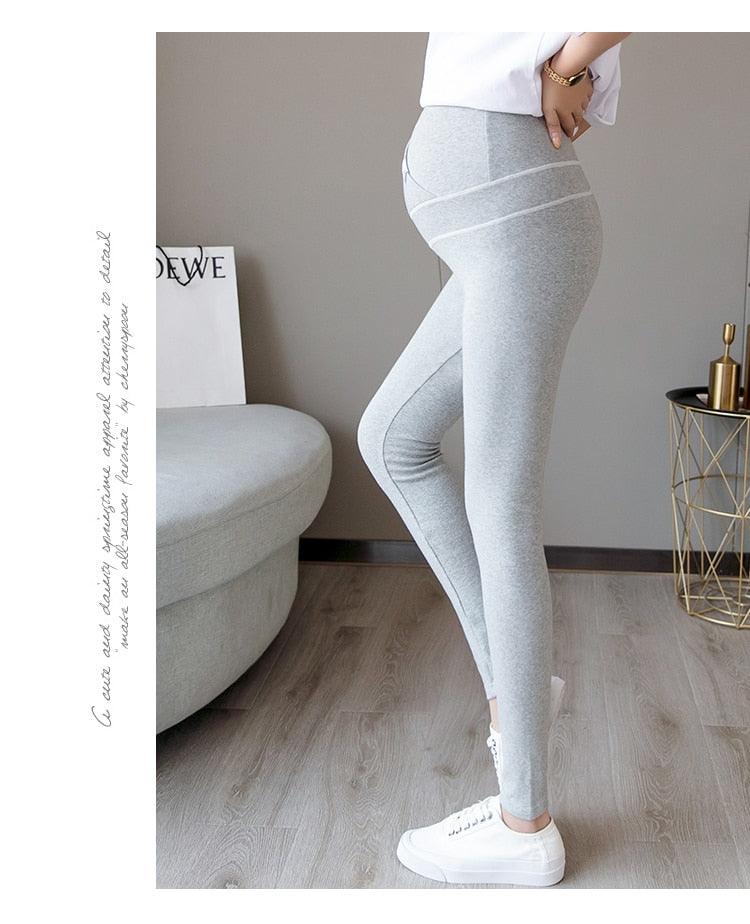 New Autumn Winter Skinny Maternity Legging - Across V Low Waist Belly Legging for Pregnant Women Cotton Pregnancy Pencil Pants (2Z7)(7Z2)(1U4)