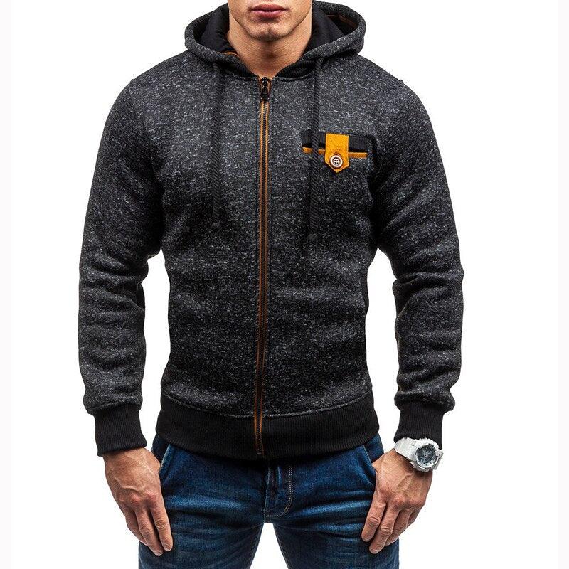 "Only For Men With Style" -Men Sports Casual Wear Zipper COPINE Fashion Jacquard Hoodies - Sweatshirts Autumn Winter Coat (TM5)(CC1)(1U100)