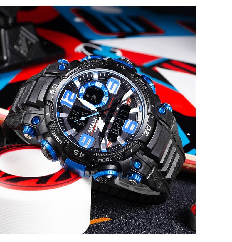 Quartz Watch For Men - Waterproof Stopwatch LED - Male Clock - Sport Watches Men relogio masculino Digital (MA9)(RW)(1U84)