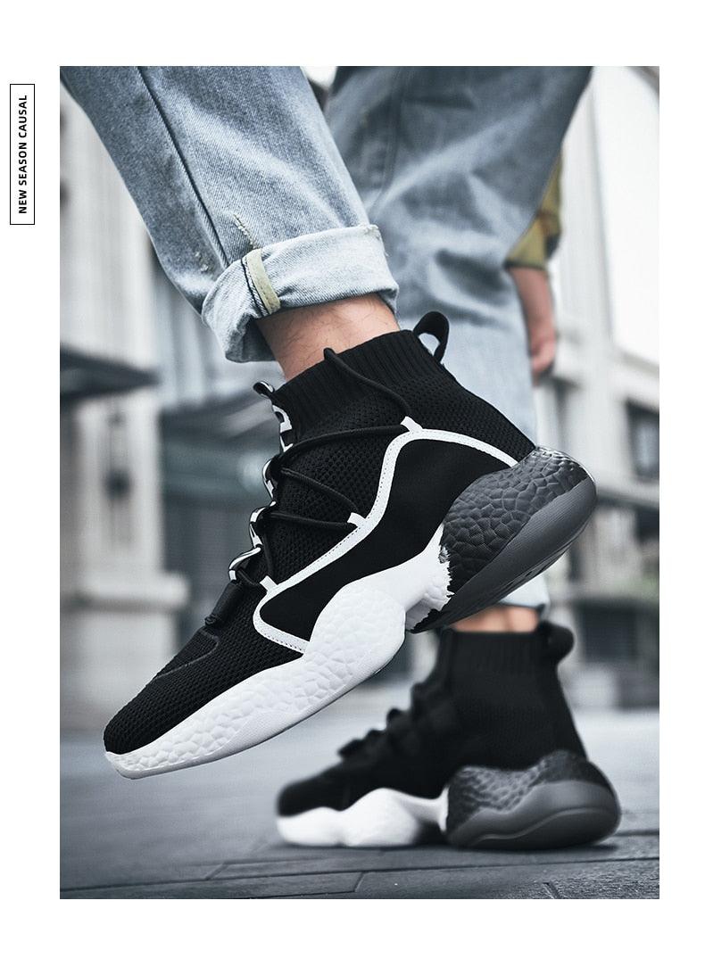 Great Men Sneaker - Soft Casual Shoes - Sock Shoes Fashion plus size 45 46 47 48 Tenis Masculino Adulto High Top Man Flat Shoes (MSC3)(MSC7)(MSA1)(MCM)(MSA2)(1U12) - Deals DejaVu