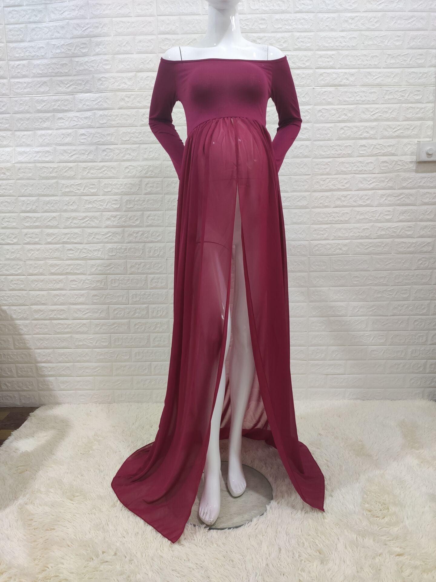 Pregnancy Dress Photo Shoot Maternity Gown - Photography Baby Shower Dress - Tulle Maternity Dress (1U5)(Z6)(Z8)(1Z1)(2Z1)(3Z1)(4Z1)(7Z1)