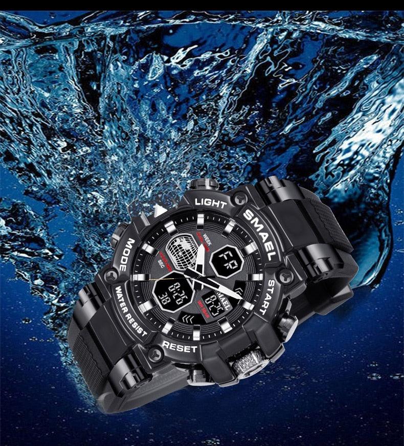 Sport Watches - Men Watch Military Army 50M Waterproof Auto Date Alarm Clock 8027 Quartz (MA9)(RW)(1U84)