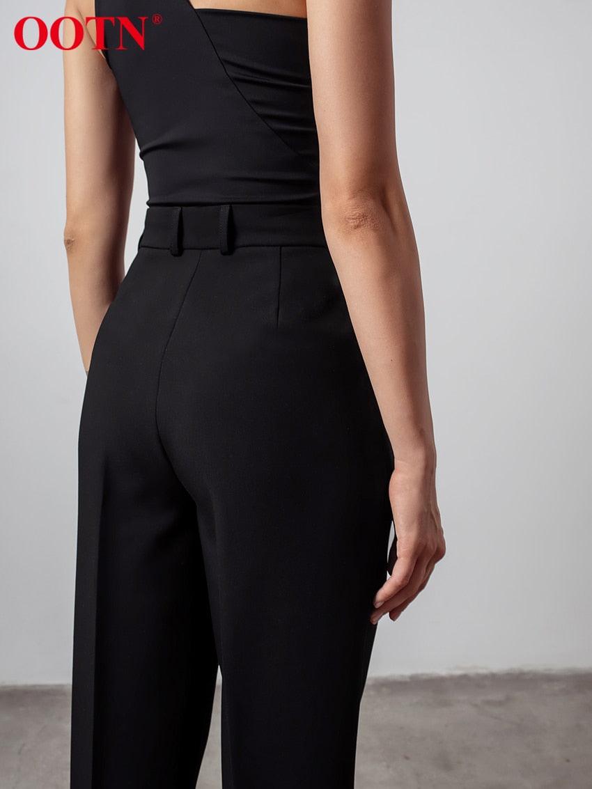 Business Work High Waist Pencil Pants - Women Autumn Elegant Ankle-Length Pants - Office Lady Pleated Quality Wild Pants (BP)(1U25) - Deals DejaVu