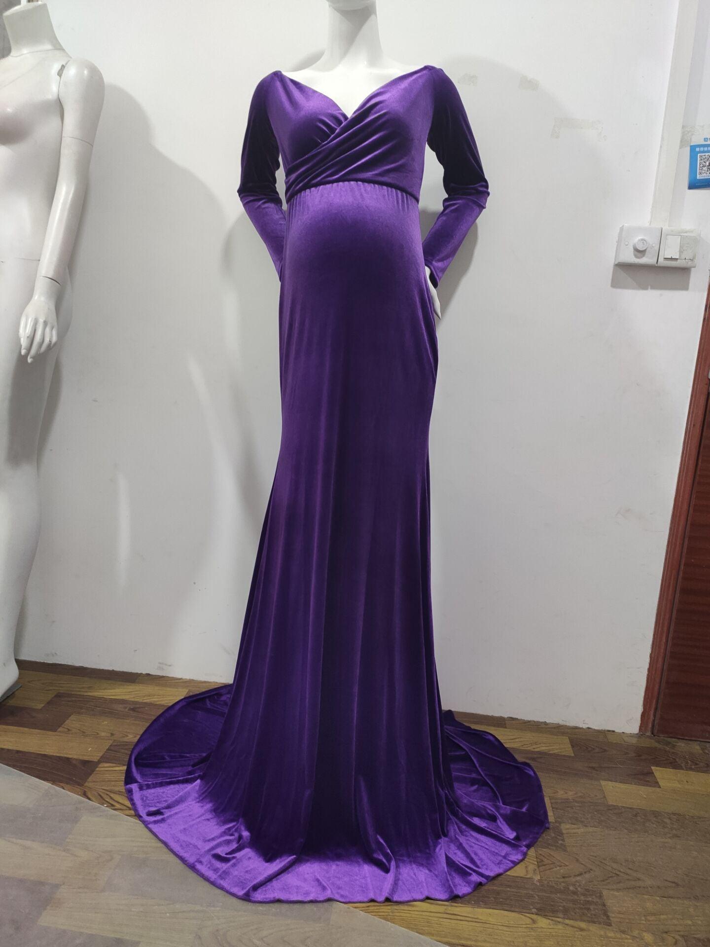 Great Winter Pregnancy Dress - Long Tail Maternity Dresses for Photo Shoot - Long Dress Gown Color Photography(1U5)(Z6)(Z8)(1Z1)(2Z1)(3Z1)(4Z1)(7Z1)