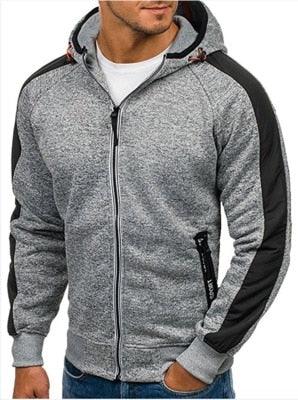Men Sports Casual Wear Zipper - Fashion Tide Jacquard Hoodie - Fleece Jacket Fall Sweatshirts Spring Autumn Coat (TM5)(CC1)(1U100)