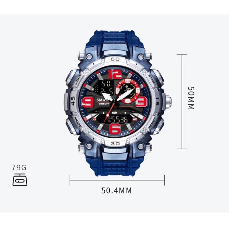 Quartz Watch For Men - Waterproof Stopwatch LED - Male Clock - Sport Watches Men relogio masculino Digital (MA9)(RW)(1U84)