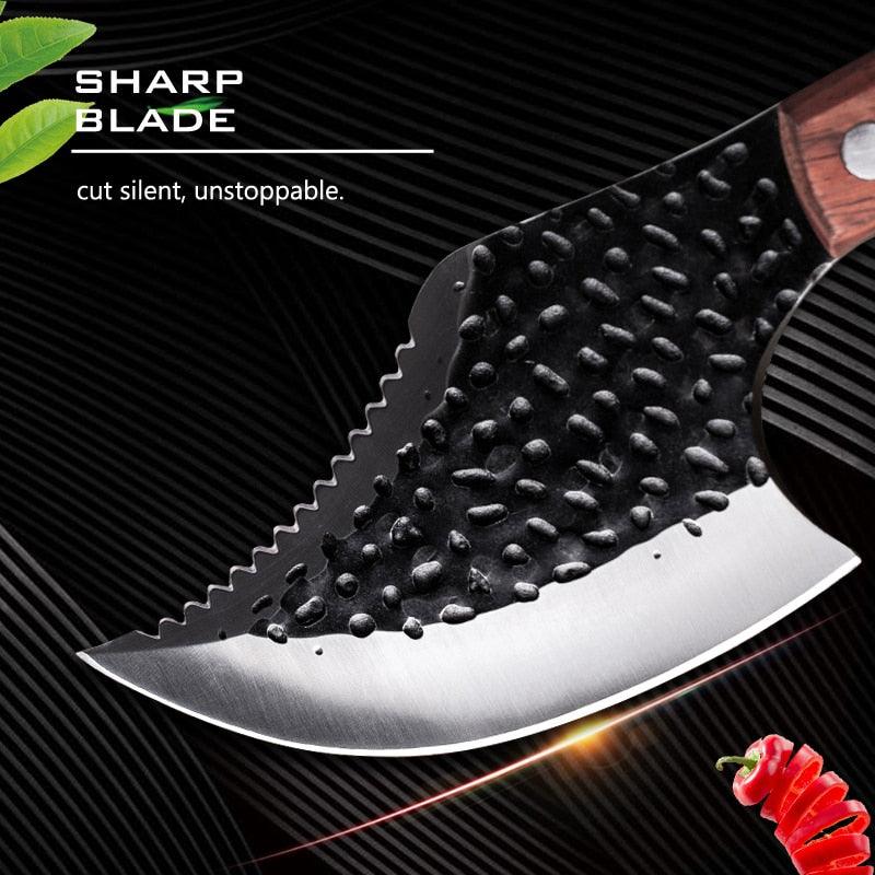 Forged Small Scimitar To Cut Meat Butcher - Boning Knife Hammered Household Outdoor Sliced Slaughter Small Kitchen Knife (AK5)(1U61)