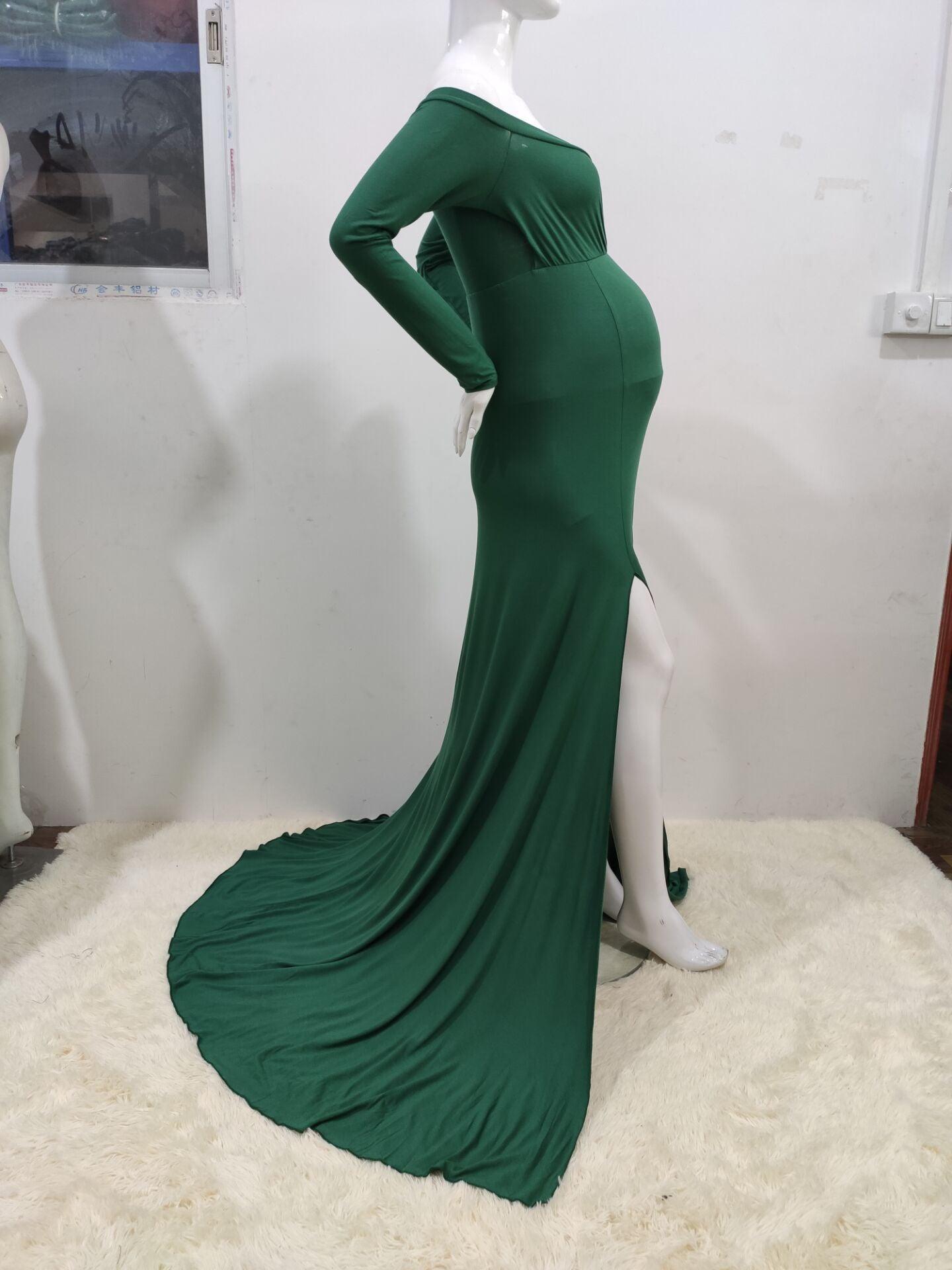 Maternity White Photo Dress - Pregnant Women Mermaid Sexy Gown Pregnancy Dress (1U5)(Z6)(Z8)(1Z1)(2Z1)(3Z1)(4Z1)(7Z1)