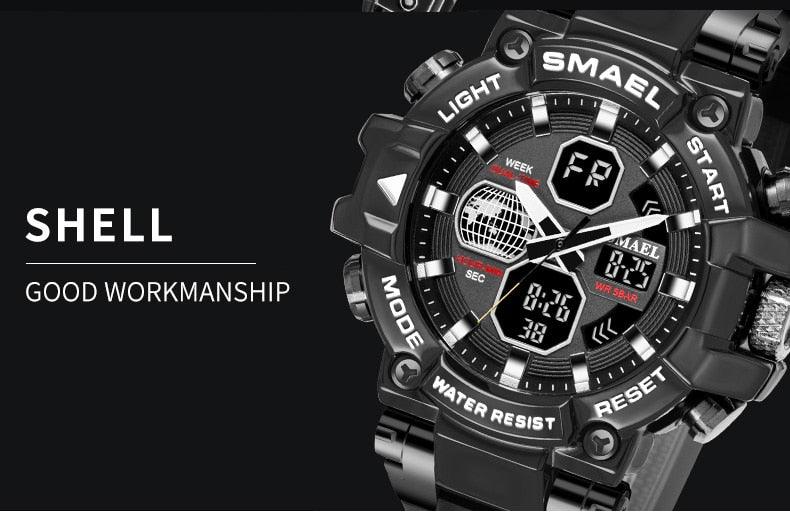 Sport Watches - Men Watch Military Army 50M Waterproof Auto Date Alarm Clock 8027 Quartz (MA9)(RW)(1U84)