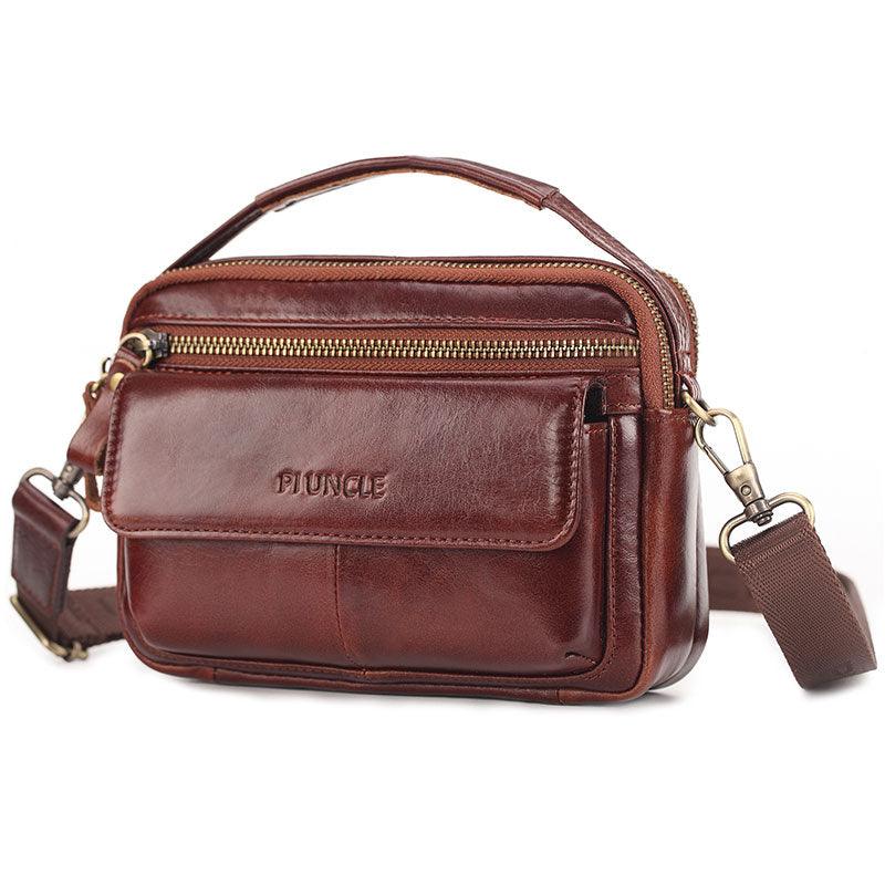 Great Men Shoulder Bag - men genuine Leather Shoulder Bags - Men Handbags Capacity Soft Leather Bag For Man Messenger Bags Tote Bag (3MA1)(LT4)(1U78) - Deals DejaVu