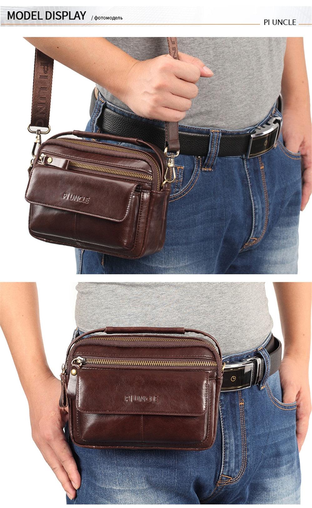Great Men Shoulder Bag - men genuine Leather Shoulder Bags - Men Handbags Capacity Soft Leather Bag For Man Messenger Bags Tote Bag (3MA1)(LT4)(1U78) - Deals DejaVu
