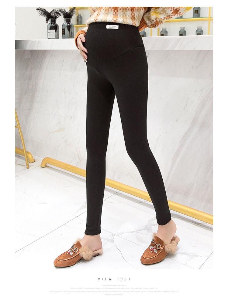 Winter Maternity Leggings - Thick Adjustable Waist Velvet Line Pregnant Women Pregnancy Clothes Pants Ropa Mujer Maternal (2Z7)(7Z2)(1U4)