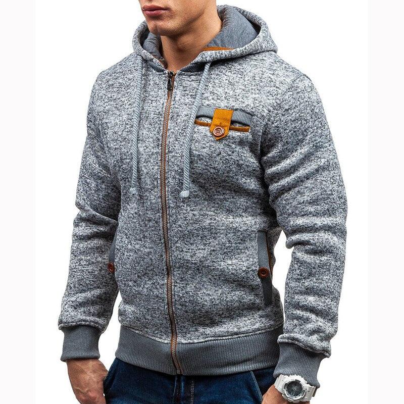 "Only For Men With Style" -Men Sports Casual Wear Zipper COPINE Fashion Jacquard Hoodies - Sweatshirts Autumn Winter Coat (TM5)(CC1)(1U100)