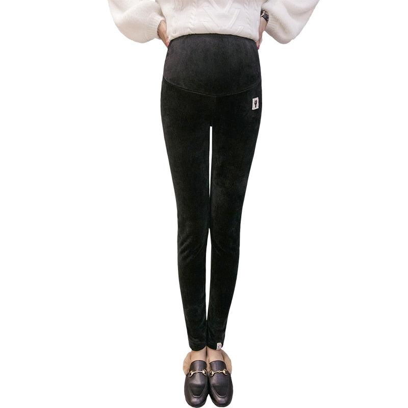 New Velvet Maternity Leggings Pants For Pregnant Women - Warm Winter Maternity Clothes -Thickening Pregnancy Trousers Clothing (2Z7)(7Z2)(1U4)