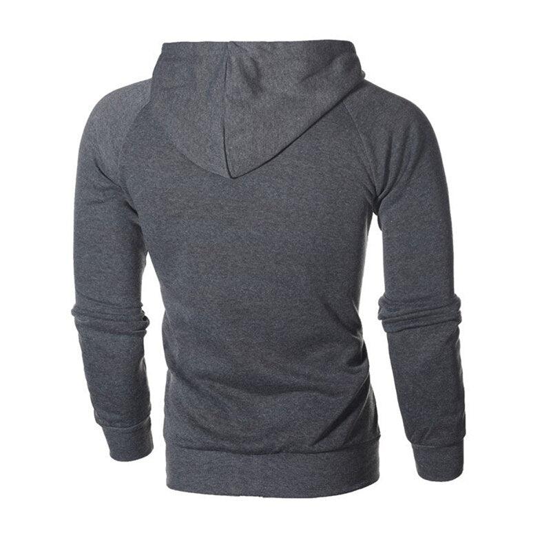 Fashion Brand Men's Hoodies - Spring Autumn Male Casual Hoodies Sweatshirts -Men's Zipper Solid Color Hoodies (TM5)(CC1)(1U100)