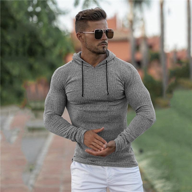 New Fashion Winter Hooded Sweater - Men Warm Turtleneck - Mens Sweaters - Slim Fit Pullover Men Classic Sweaters (TM5)(CC1)(1U100)(TM7)(1U101)(1U100)