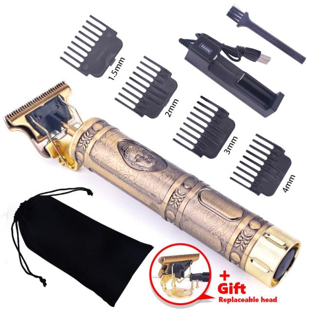 Hair Clipper Electric Hair Trimmer Cordless Shaver Trimmer 0mm Men Barber Hair Cutting Machine Rechargeable Timer Beard Cutter (BD6)(1U45)(F45)