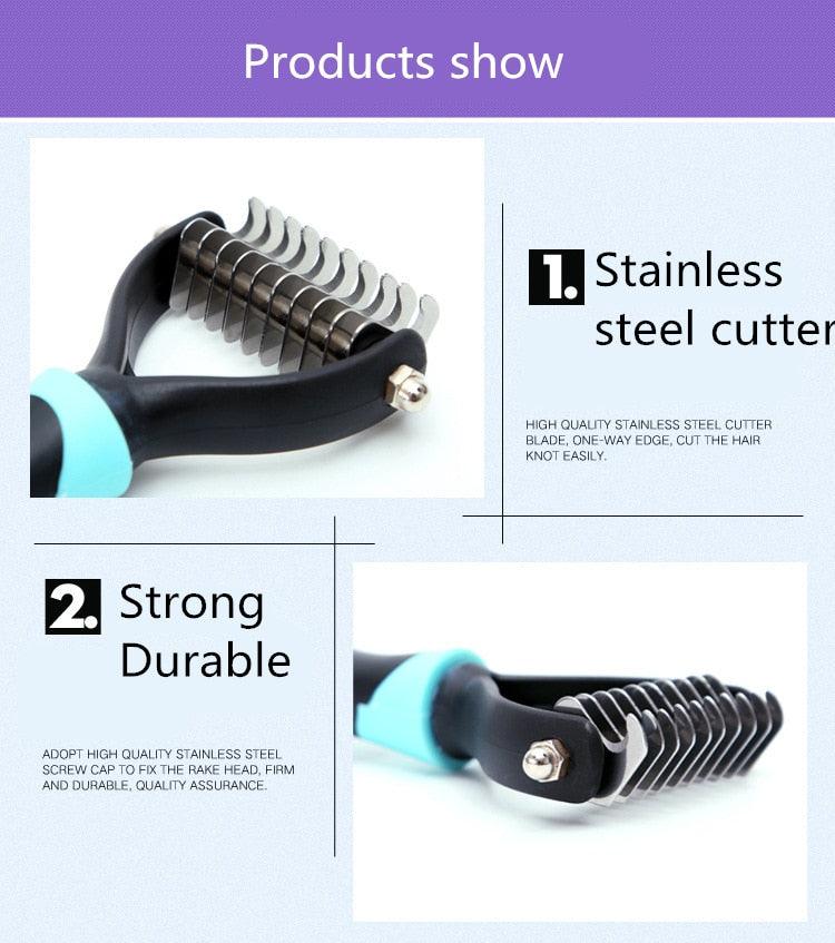 Hair Remove Comb Dogs Knotted Grooming Slicker Trimming Shedding Brush Grooming Tool (9W1)