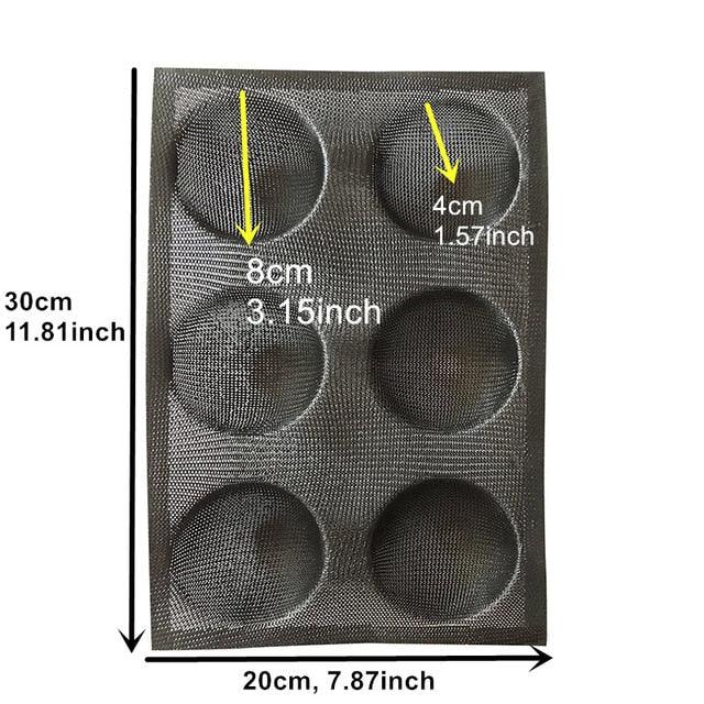 Half Ball Bread Forms Hemisphere Mesh Cake Mold Silicone Bread Tray (D61)(AK2)