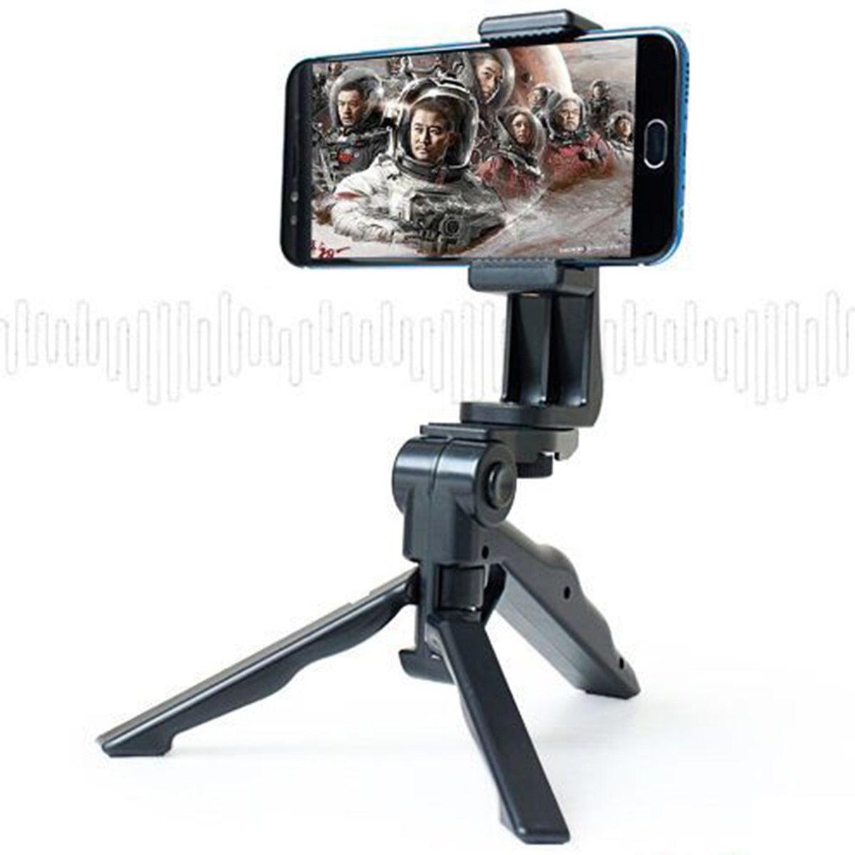 Handheld Desktop Tripod Stand With Phone Clip Mini Mobile Phone Tripod Stand For 5.5-9cm Wide Phones For Live Broadcasting (RS)(1U50)(TLC2)(1U47)