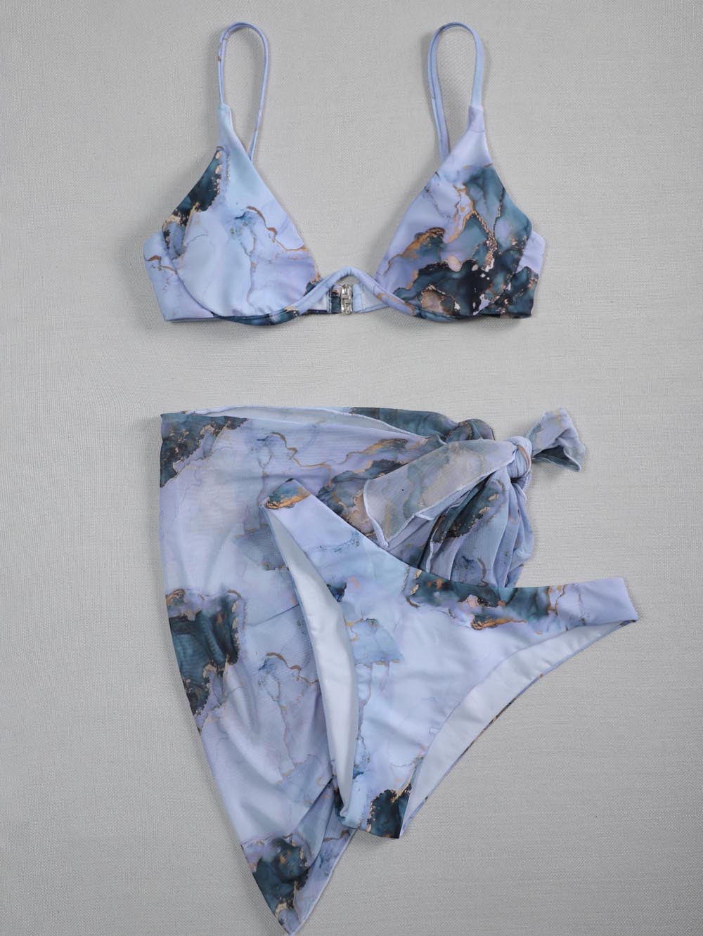 New Print Sport Bandeau Push up Bikinis - Sexy Marble Women Swimsuit High Waist Swimwear Women bathing suit Beach wear (TB8D)(1U26)(F26) - Deals DejaVu