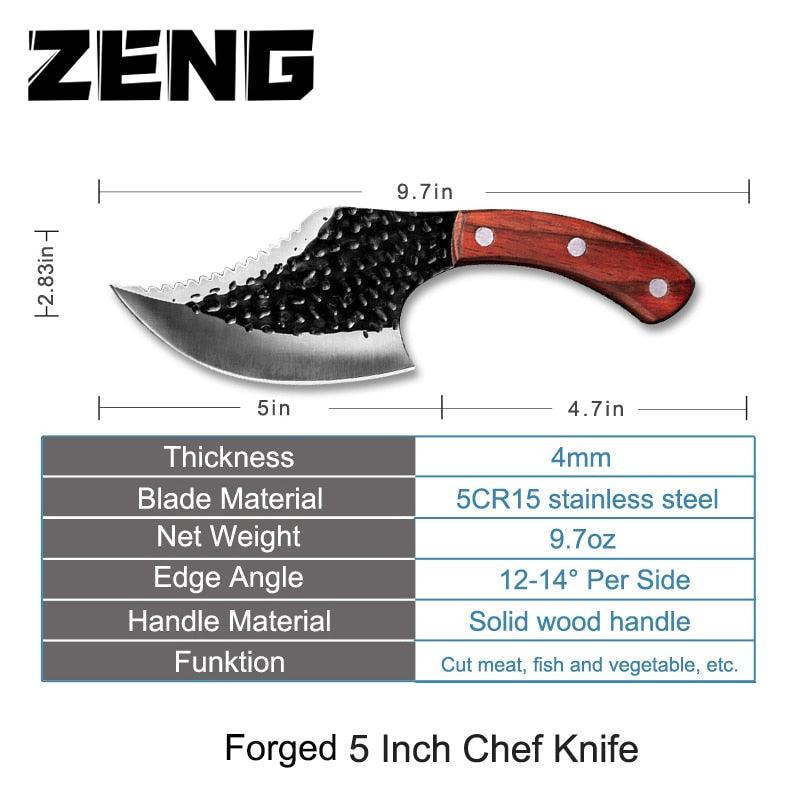 Forged Small Scimitar To Cut Meat Butcher - Boning Knife Hammered Household Outdoor Sliced Slaughter Small Kitchen Knife (AK5)(1U61)