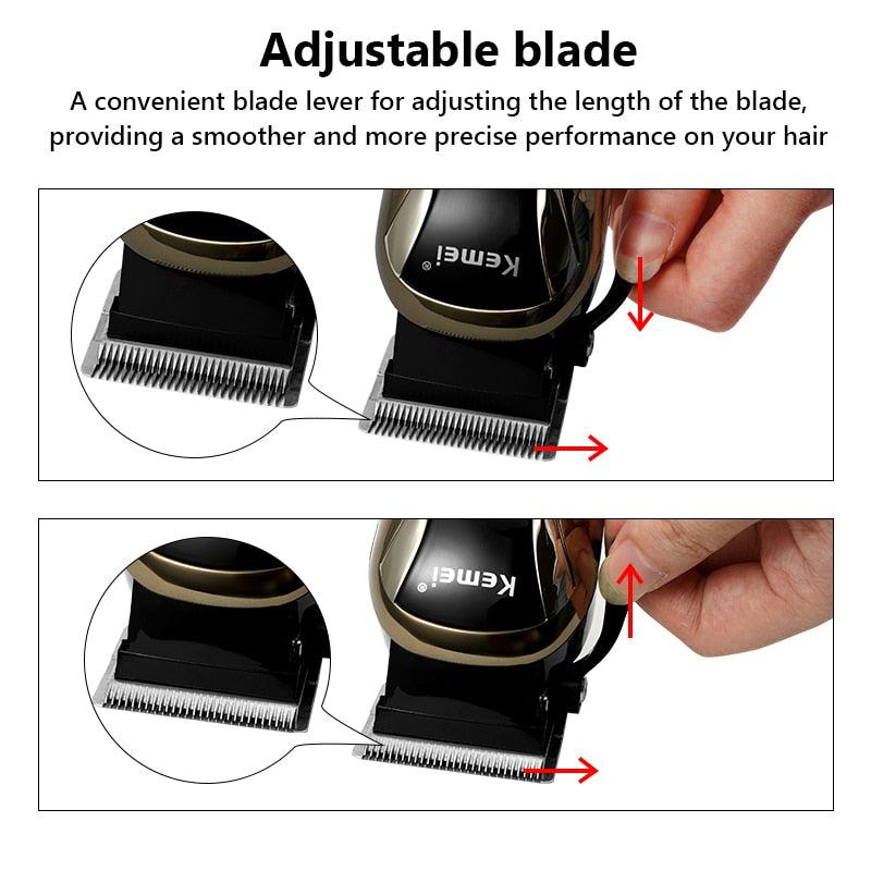 Professional Barber Hair Clipper - Rechargeable Electric T-Outliner Finish Cutting Machine - Beard Trimmer Shaver Cordless Corded (BD6)(1U45)(F45)