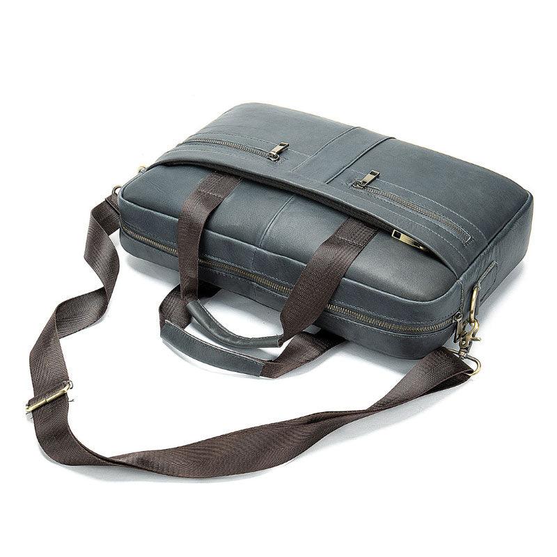 New Vintage Leather Men Bag - Genuine Leather Messenger Bag - Men Shoulder Bags Male Laptop Briefcase Bag Casual Men Handbag (3MA1)(LT4)(1U78) - Deals DejaVu