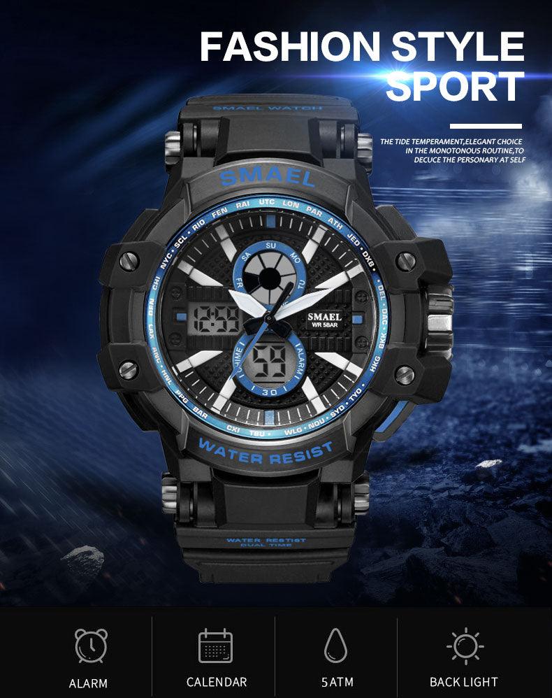 Sport Watches For Men Military Clock - Watch 50M Waterproof Luminous White Wristwatch Band (MA9)(RW)(1U84)