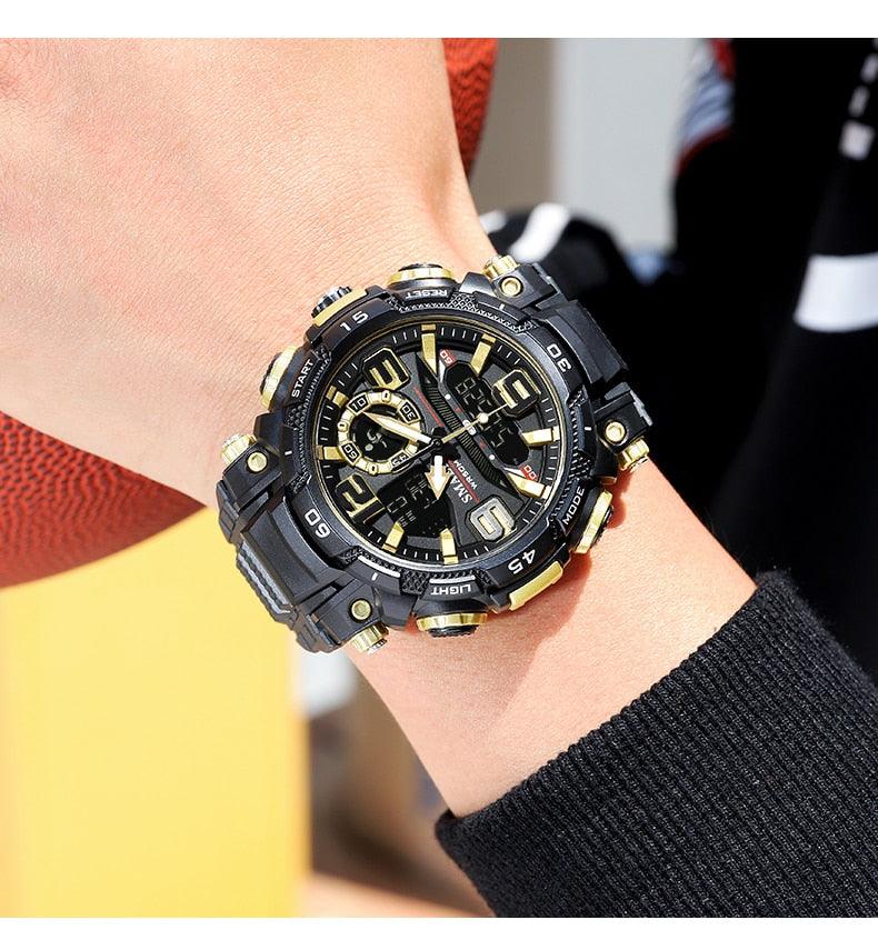 Quartz Watch For Men - Waterproof Stopwatch LED - Male Clock - Sport Watches Men relogio masculino Digital (MA9)(RW)(1U84)