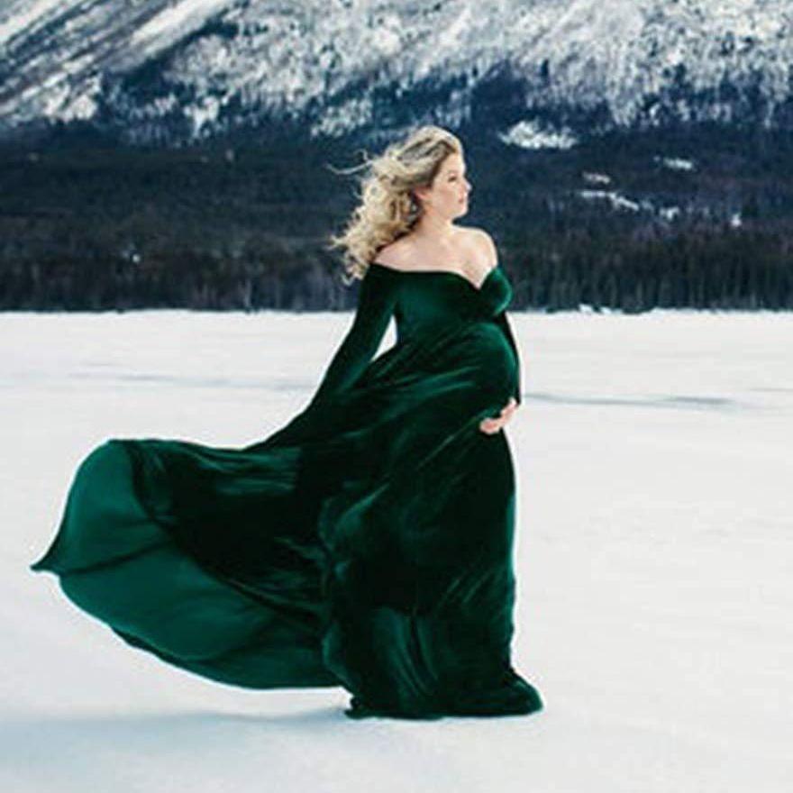 Great Winter Pregnancy Dress - Long Tail Maternity Dresses for Photo Shoot - Long Dress Gown Color Photography(1U5)(Z6)(Z8)(1Z1)(2Z1)(3Z1)(4Z1)(7Z1)