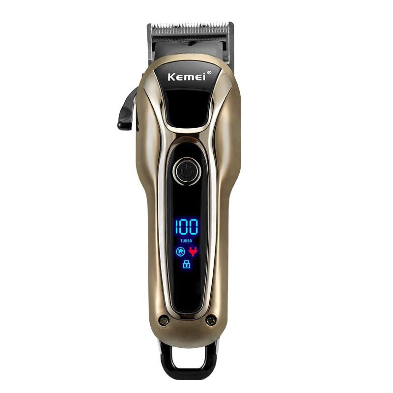 Professional Barber Hair Clipper - Rechargeable Electric T-Outliner Finish Cutting Machine - Beard Trimmer Shaver Cordless Corded (BD6)(1U45)(F45)