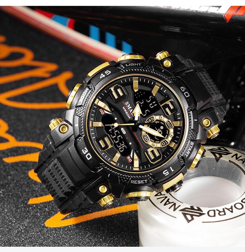 Quartz Watch For Men - Waterproof Stopwatch LED - Male Clock - Sport Watches Men relogio masculino Digital (MA9)(RW)(1U84)