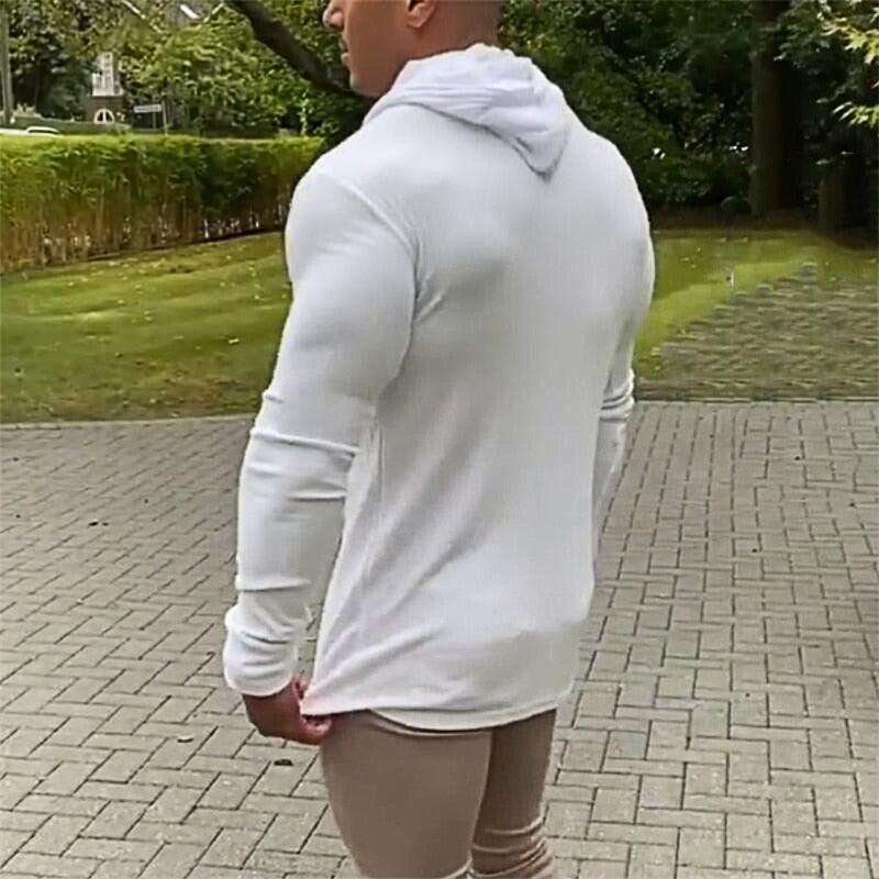 New Fashion Men's Hooded T-shirt - Slim Fit Sweaters Knittwear Mens Long Sleeve Pullovers (TM5)(CC1)(1U100)(TM7)(1U101)(1U100)