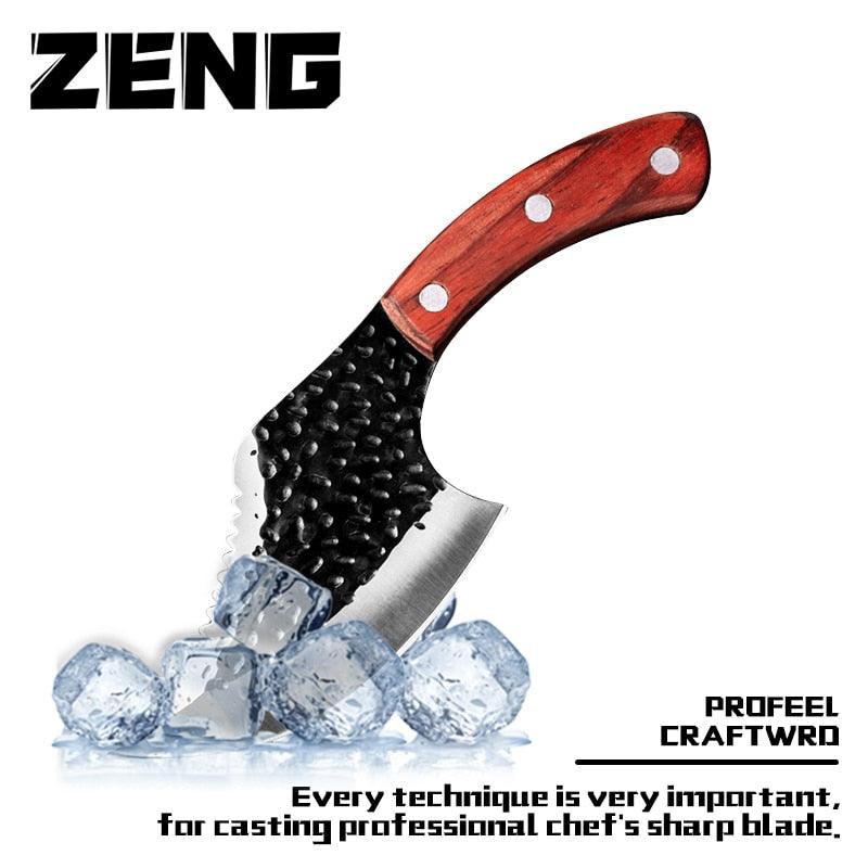 Forged Small Scimitar To Cut Meat Butcher - Boning Knife Hammered Household Outdoor Sliced Slaughter Small Kitchen Knife (AK5)(1U61)